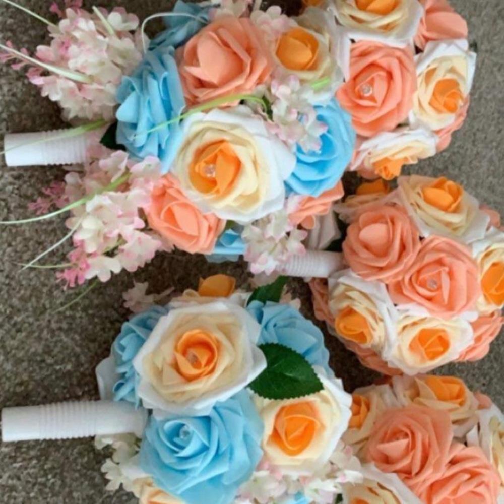 6 handmade bouquets OBO